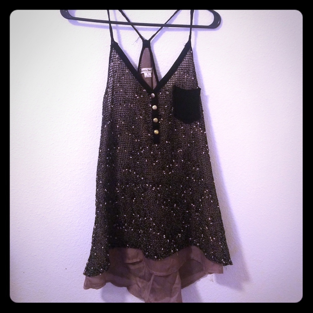Black Spagetti Strap Shirt